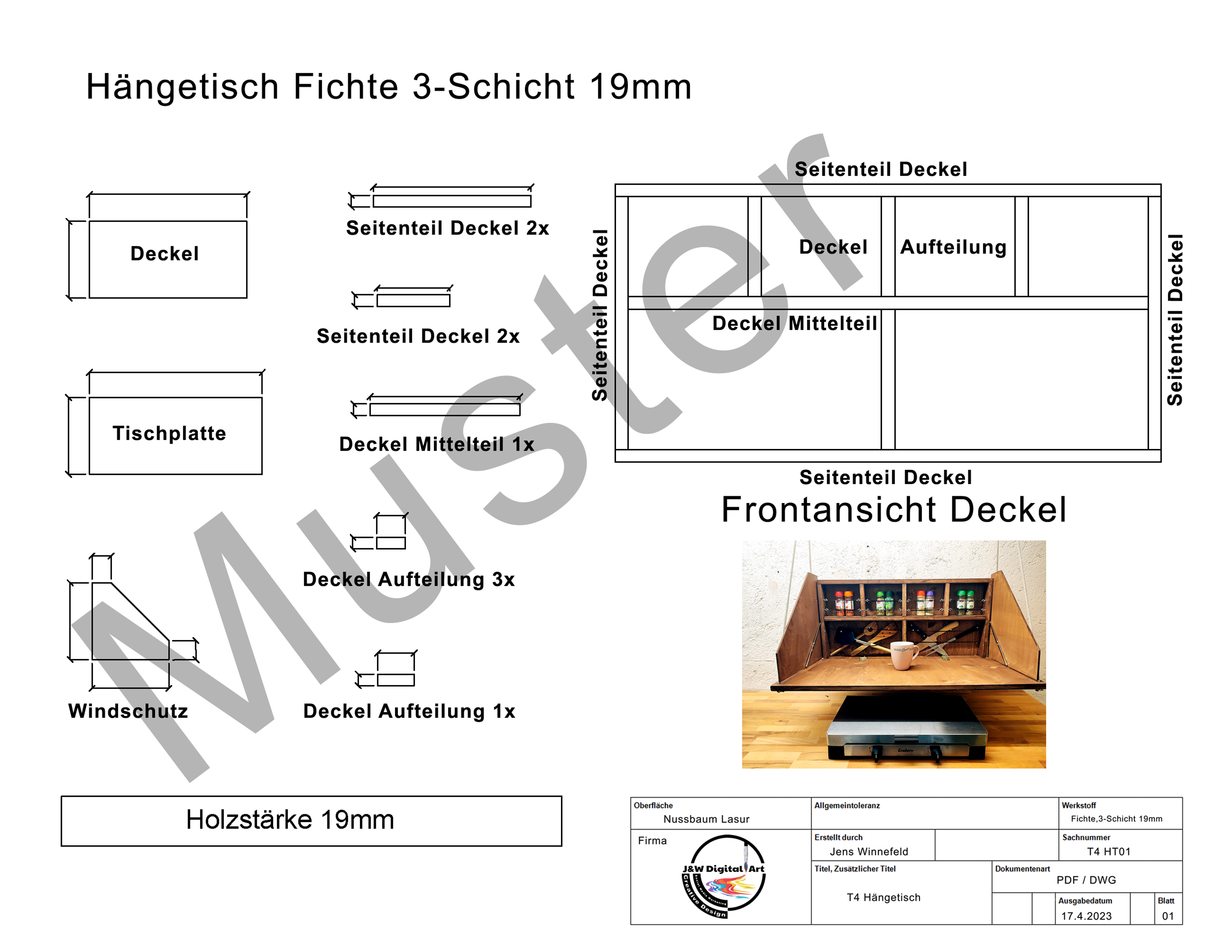 Bauplan für einen Camper Hängetisch